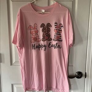 Bella Canvas Pink Easter Bunny Women's Tee